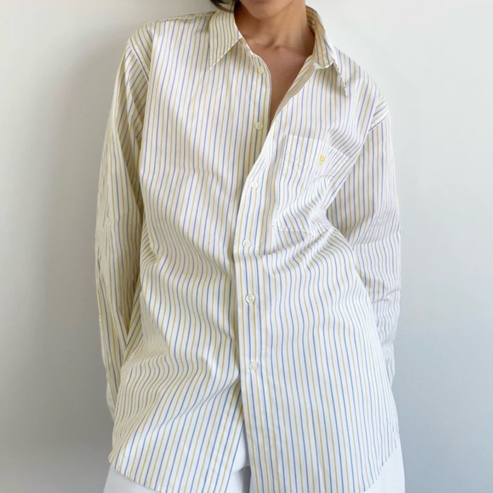 Aritzia TNA Landis Stripe Button Up Size 1